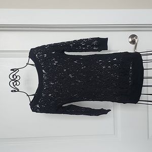 Express lace top, black. Size xs.